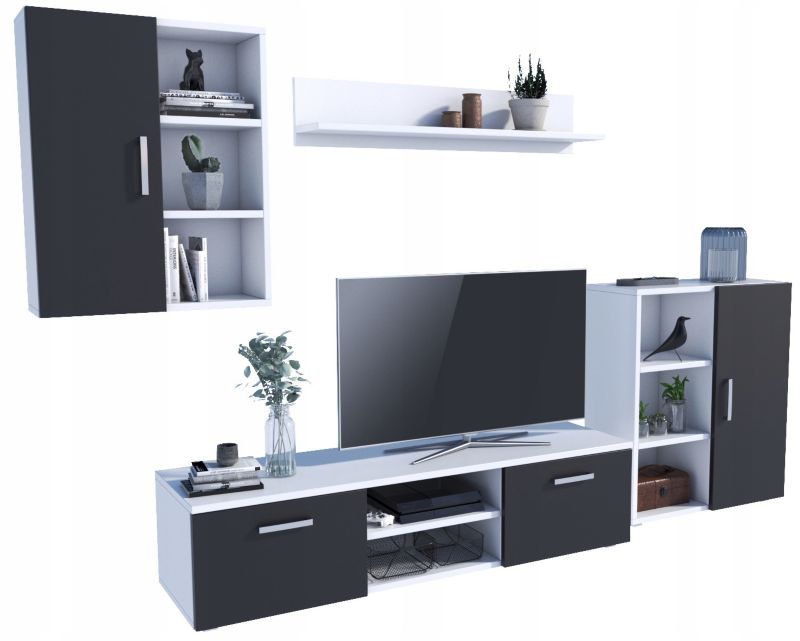 Meblościanka Matkam DEDAL Per biały-czarny 1 szt.