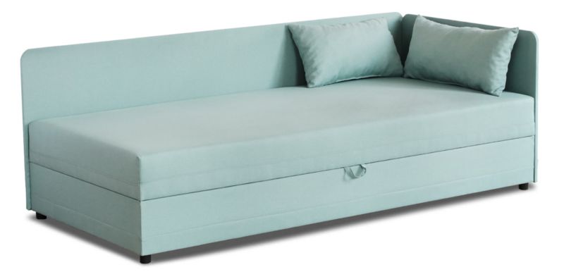 Łóżko jednoosobowe z pojemnikiem Bonni Hirek Eko 80x200 Miętowy 1 szt.