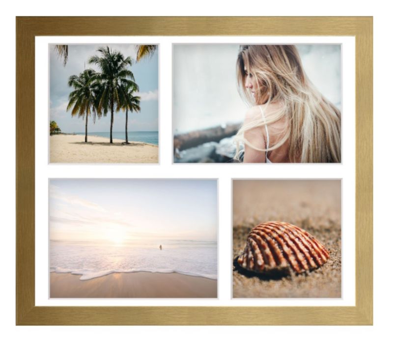 Ramka na 4 zdjęcia Hekla 24x30x4 foto galeria złoty 1szt.