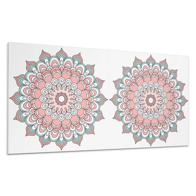 Kafelki samoprzylepne Wallfluent 40x20 cm Mandala z motywem kwiatowym 10 szt.