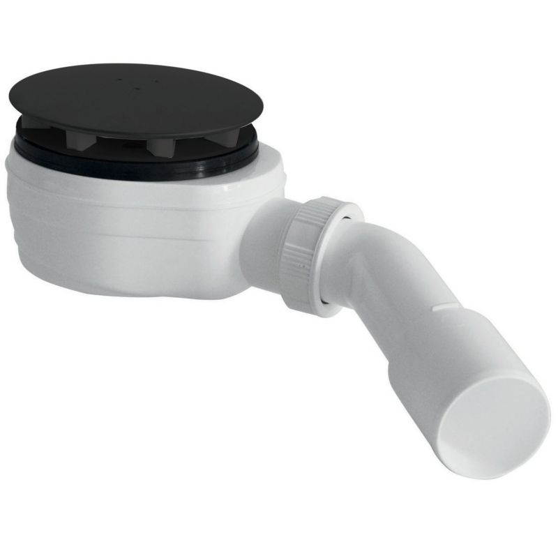 Syfon do brodzika Oltens Pite Turbo czarny mat 90 mm przepływ 52 l/min 1 szt.