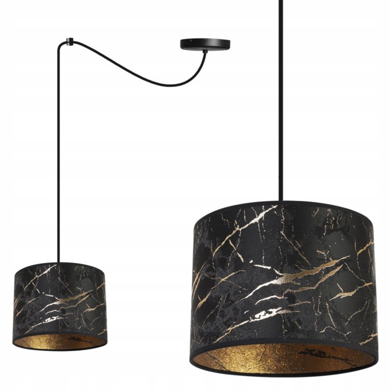 Lampa sufitowa wisząca Light Home LH Pająk Werona 1x E27 60W czarny/złoty 1szt.