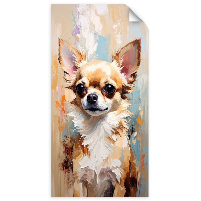 Naklejka na ścianę do salonu sypialni Feeby Chihuahua Pies Zwierzę Beżowy 50x100cm 1szt