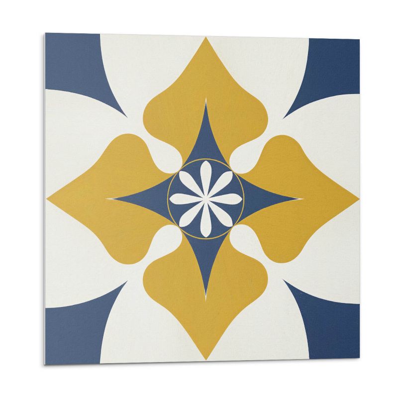 Kafelki samoprzylepne Wallfluent 20x20 cm Symetryczny wzór kwiatów w pastelowych tonach 20 szt.