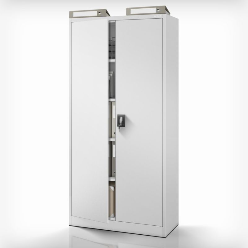 Szafa metalowa biurowa Jan Nowak 195x90x40 cm szara 1 szt