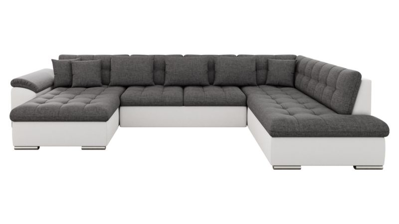 Narożnik MIRJAN 24 rozkładany Niko Bis lewy biała ekoskóra/grafitowy 1 szt.