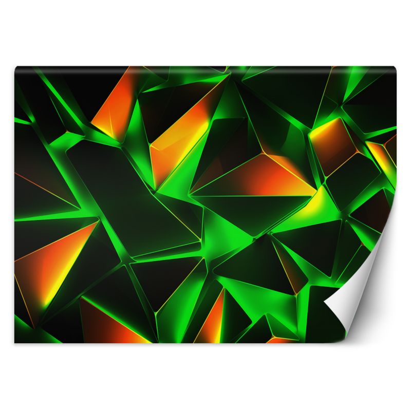 Fototapeta Feeby Zielona abstrakcja geometryczna 3D 200x140 1 szt