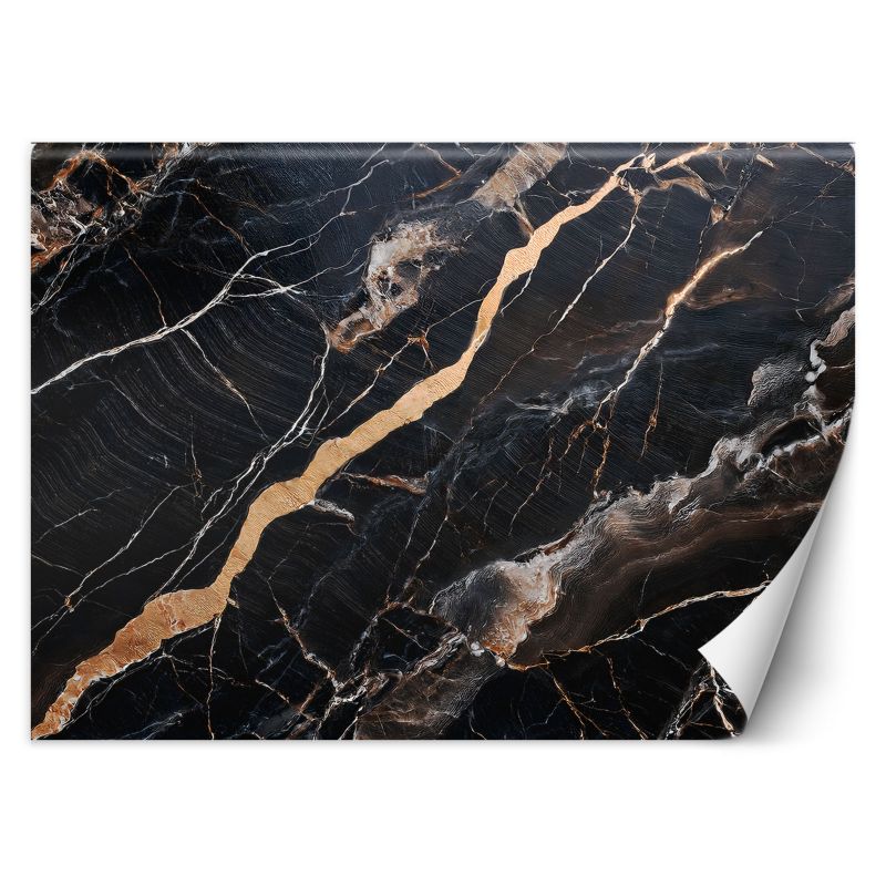 Fototapeta Feeby Czarny Marmur ze Złotem Abstrakcja 400x280 1 szt