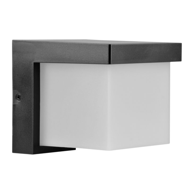 Kinkiet ścienny zewnętrzny Polux Morgan czarny mat-biały LED 10W 4000K 1000lm IP54 wym: 11,5 x 11,5 x 13 cm - 1 szt.