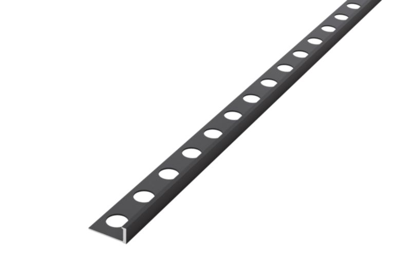 Listwa aluminiowa licowa AIL wykończeniowa Lambro grafitowa matowa do płytek 1cm x 270cm 1 szt.