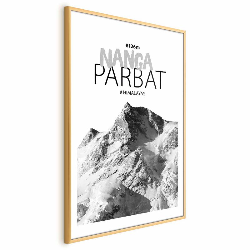 Plakat Artgeist Nanga Parbat 60x90 cm z ramą złotą 1 szt