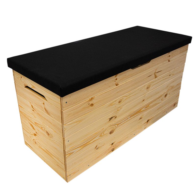 Drewniana skrzynka 4iQ Group 100x40x50cm tapicerowana skrzynia 200L 1szt.