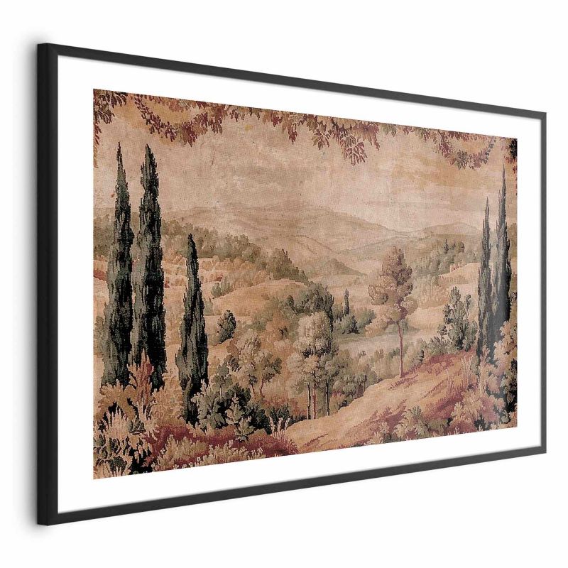 Plakat Artgeist Śródziemnomorski krajobraz 60x90 cm z ramą czarną 1 szt