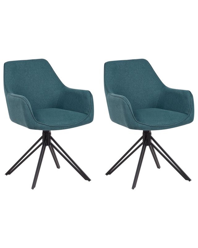 Zestaw 2 krzeseł do jadalni Obrotowy Jodar Lazurowy 1 par.