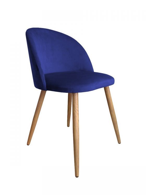 Krzesło CLAUDINE 2 VELVET granatowe/dąb ATOS 1 szt.