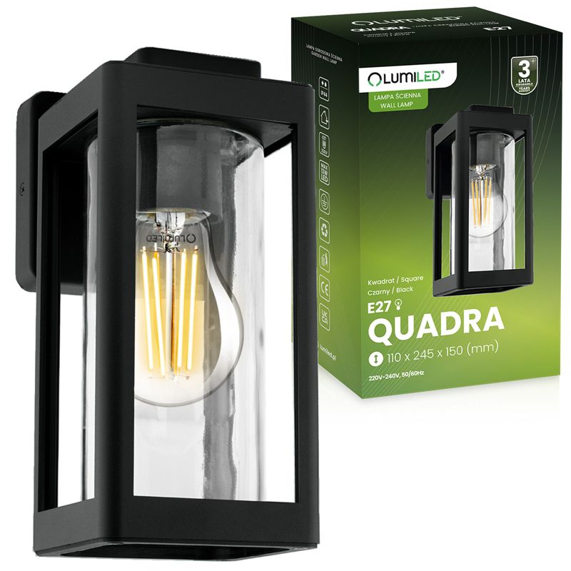 Kinkiet Ogrodowy Lumiled Elewacyjny Zewnętrzny Lampa E27 1 szt.