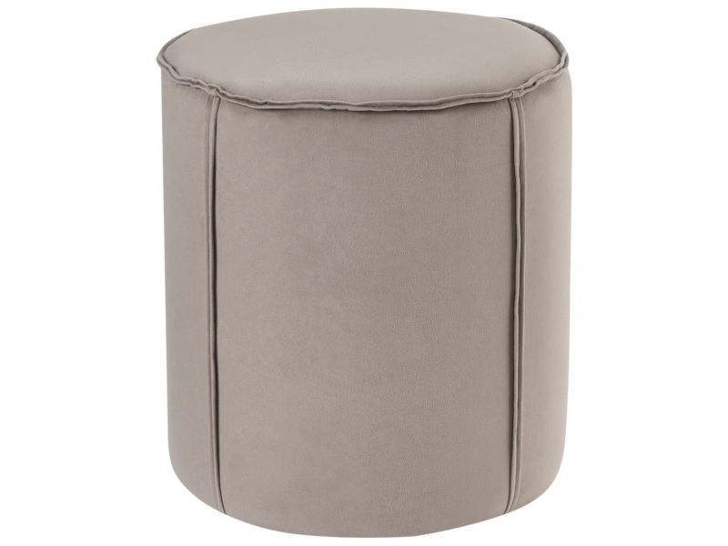 Puf welurowy 40 cm beżowoszary Sedona 1 szt.