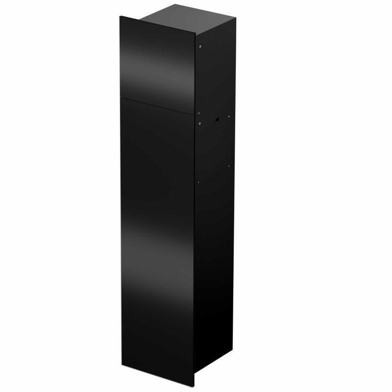 Schowek WC do zabudowy czarny drzwi lewe