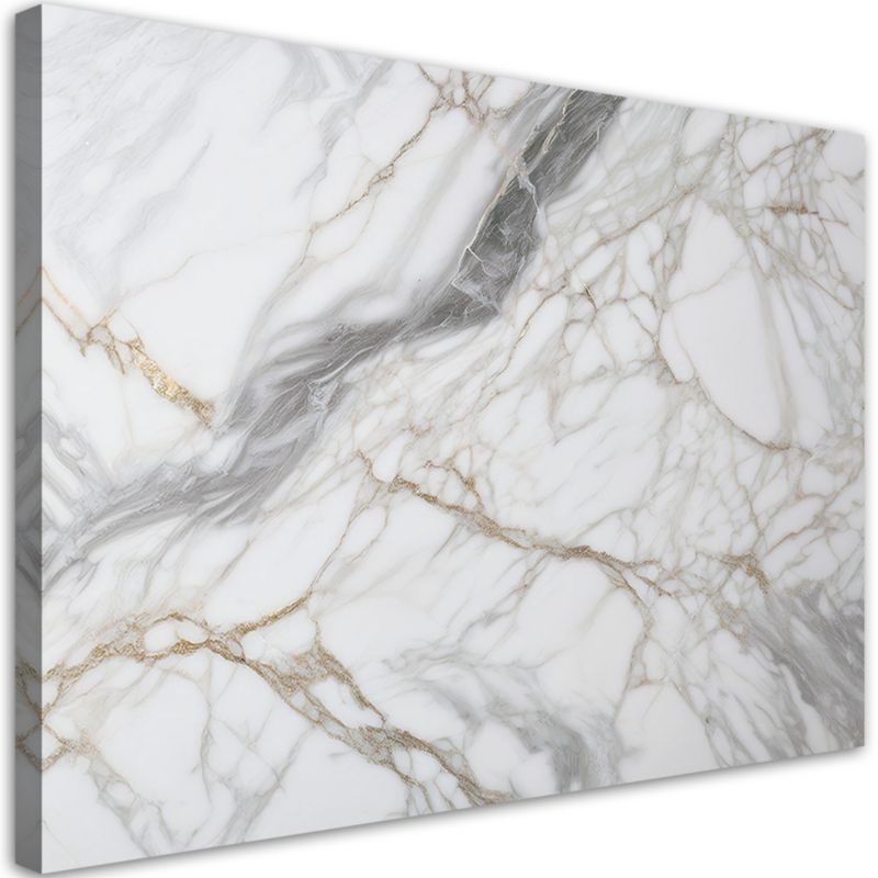 Obraz na płótnie Feeby Szaro Beżowy Marmur Abstrakcja 60x40cm 1szt