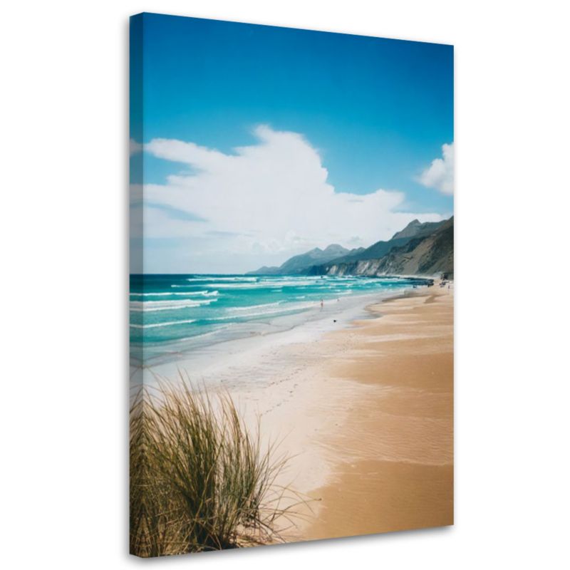 Obraz do salonu sypialni Feeby Plaża Morze Natura Turkus 60x90cm 1szt