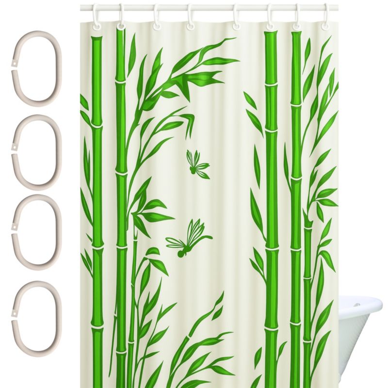 Zasłona prysznicowa Estiva PEVA 180x200 wzór bambus 1 szt.
