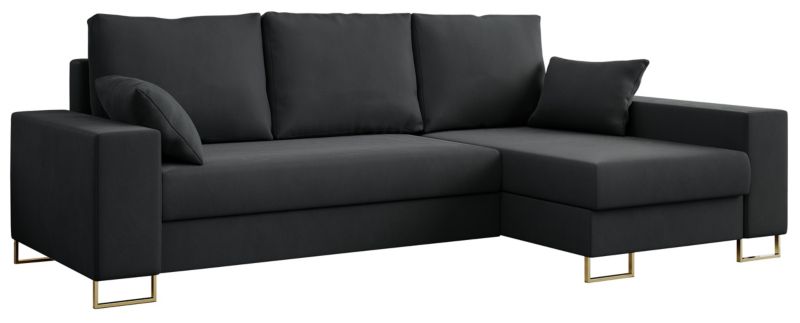 Narożnik MKS Meble DORIAN L uniwersalny ciemnoszary welwet 1szt.