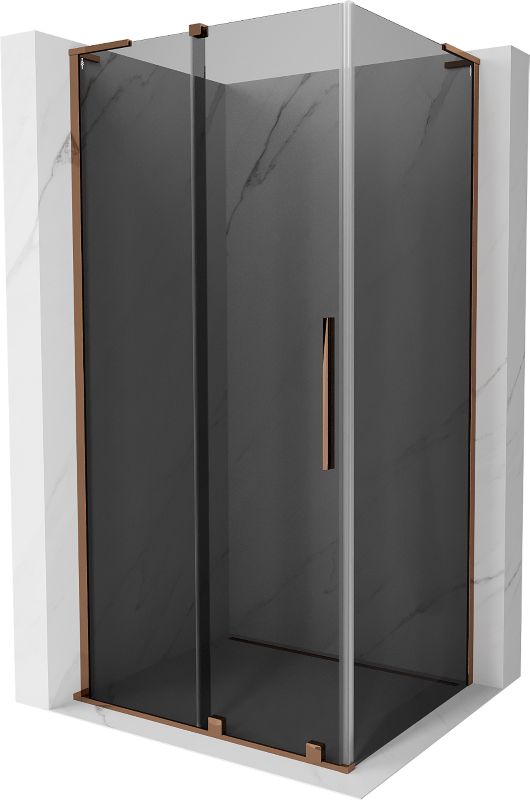 Kabina prysznicowa Mexen Velar L rozsuwana 110 x 100 cm grafit różowe złoto 1 szt.
