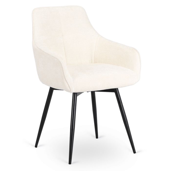 Krzesło Mebel Elite LARISA Tapicerowane Kuchenne Do Jadalni Salonu Kuchni Kremowy 1 szt