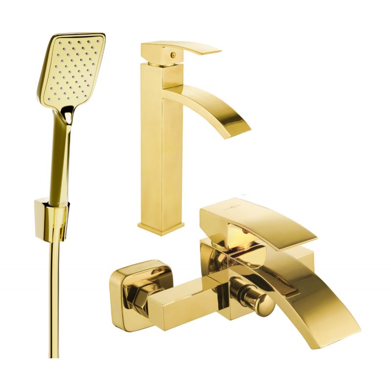 Zestaw wannowy Mexen Libra złoty