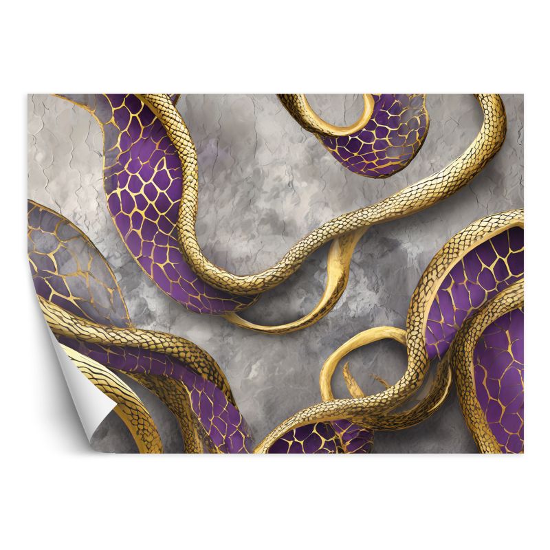 Fototapeta Feeby Tekstura węża złoty fioletowy glamour 250x175 1 szt