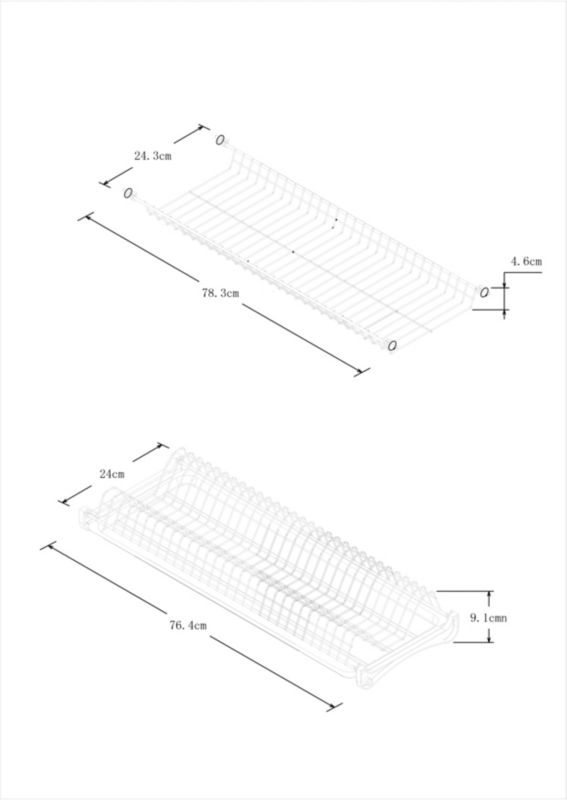 Ociekarka do zabudowy GoodHome Pebre 80 cm biała