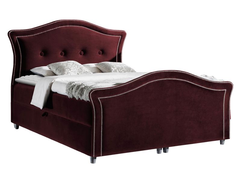 Łóżko kontynentalne MIRJAN 24 Bedran Lux 200x200 burgundowy 1 szt.