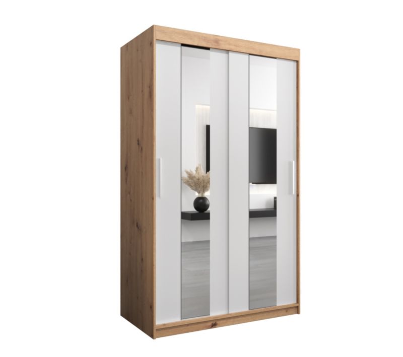 Szafa przesuwna Garderoba Abiks POLE 120 artisan/biały 1 szt.