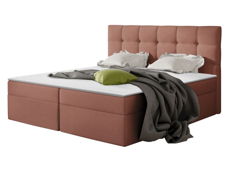 Łóżko kontynentalne MIRJAN 24 Nele 180x200 łososiowy 1 szt.