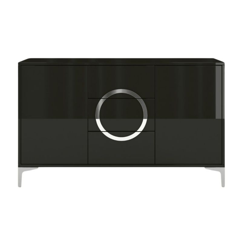 Czarna nowoczesna komoda Dancan EVA połysk 1 szt.