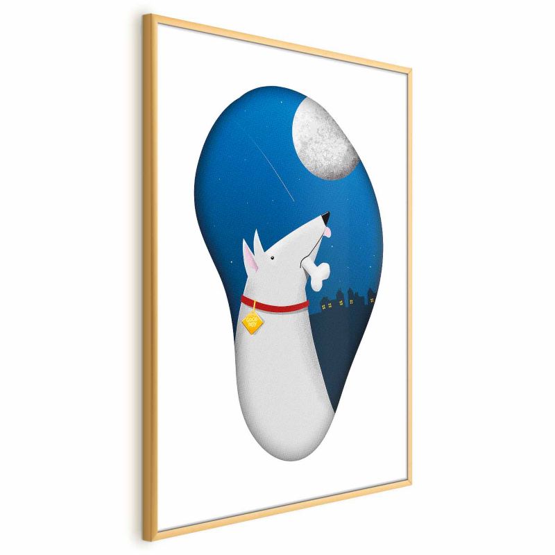 Plakat Artgeist Psie marzenia 40x60 cm z ramą złotą 1 szt