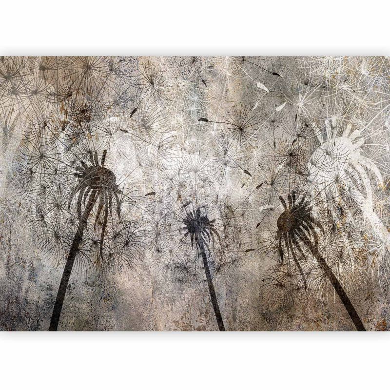 Fototapeta flizelinowa Premium Artgeist 155g/m2 Kwiaty szara 250x175 (5 części) 0881aa rolka 1 szt