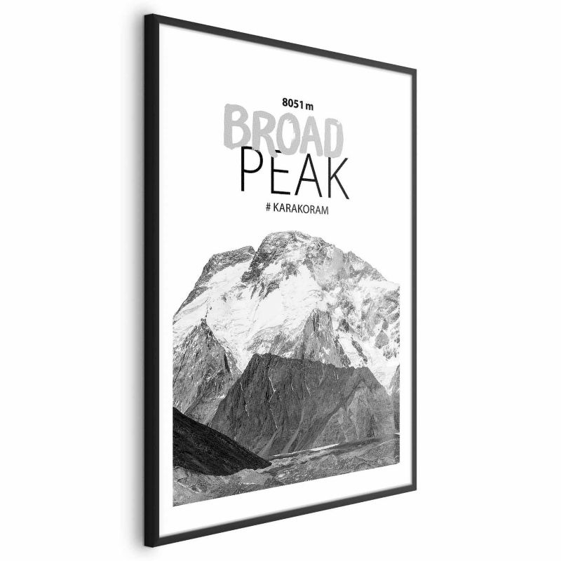 Plakat Artgeist Broad Peak 21x30 cm z ramą czarną 1 szt