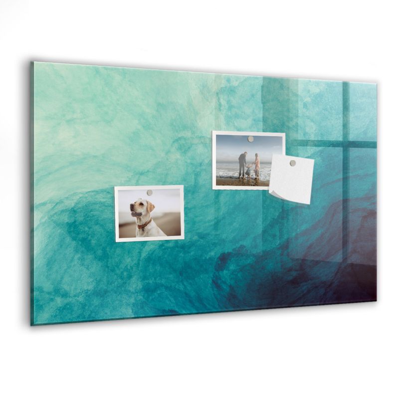 Szklana tablica magnetyczna Wallfluent 60x40 cm Abstrakcja głębia Biały marker 1 szt.