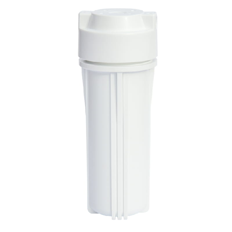 Obudowa filtra RO 10'', biała. Korpus filtra mechanicznego do odwróconej osmozy lub jako wstępny filtr mechaniczny.