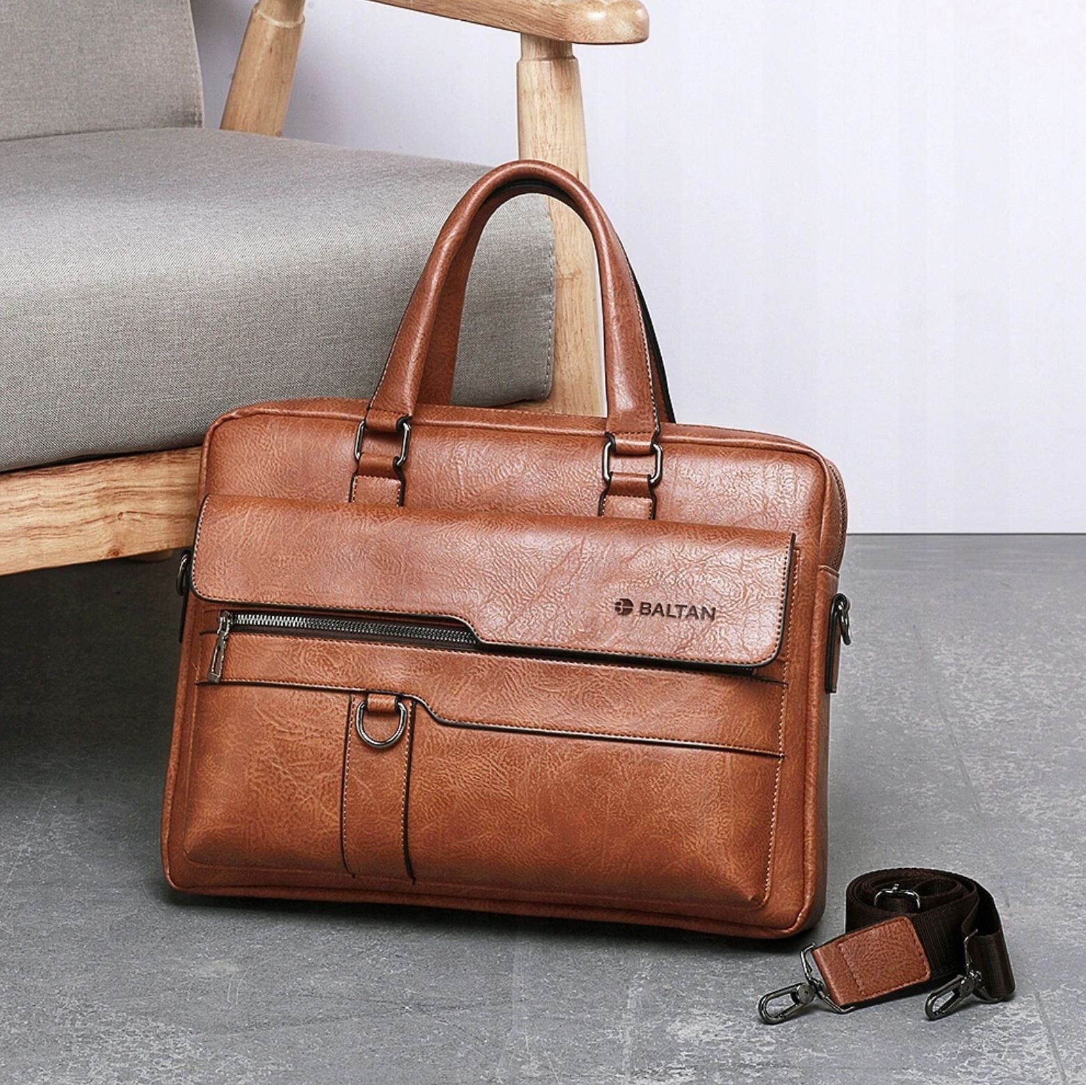 BALTAN Torba Do Notebooka 15,6" j. brąz BALT002 - Henryx24