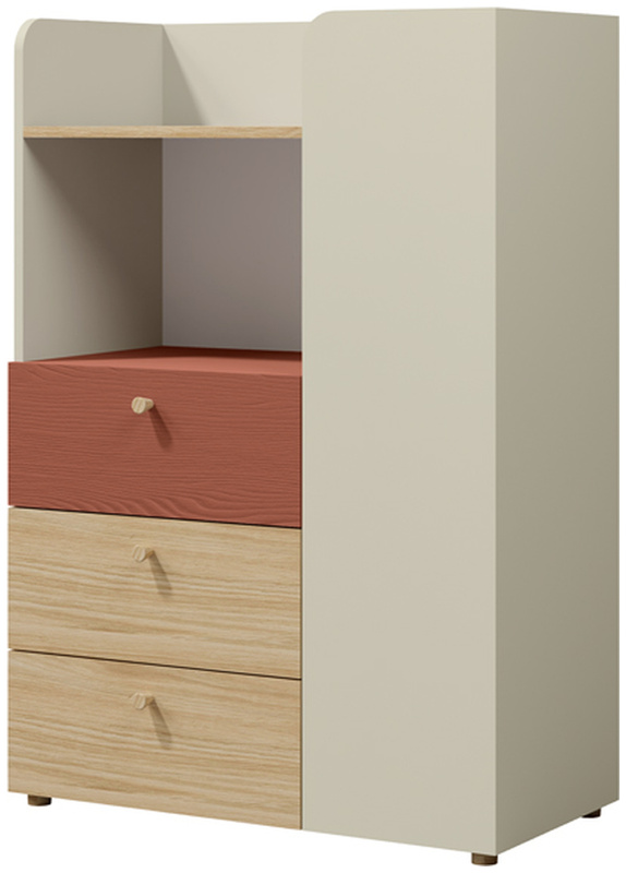 Nowoczesny mały regał do pokoju młodzieżowego 80 cm YOKO