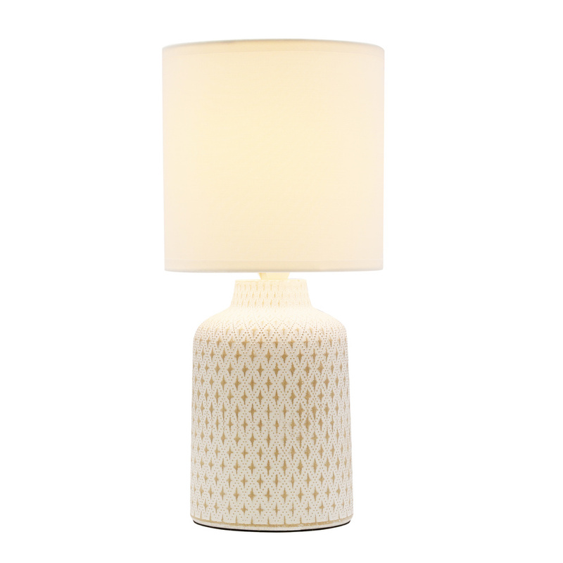 Biała lampka nocna ceramiczna Iner