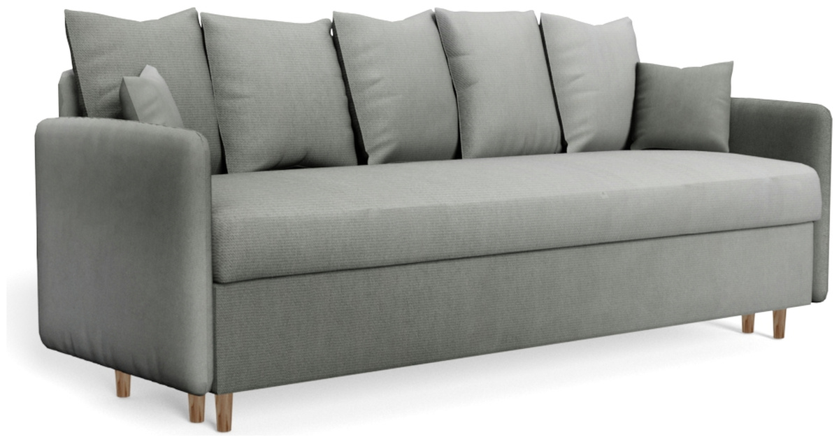 Trzyosobowa szara kanapa rozkładana do salonu GRATO