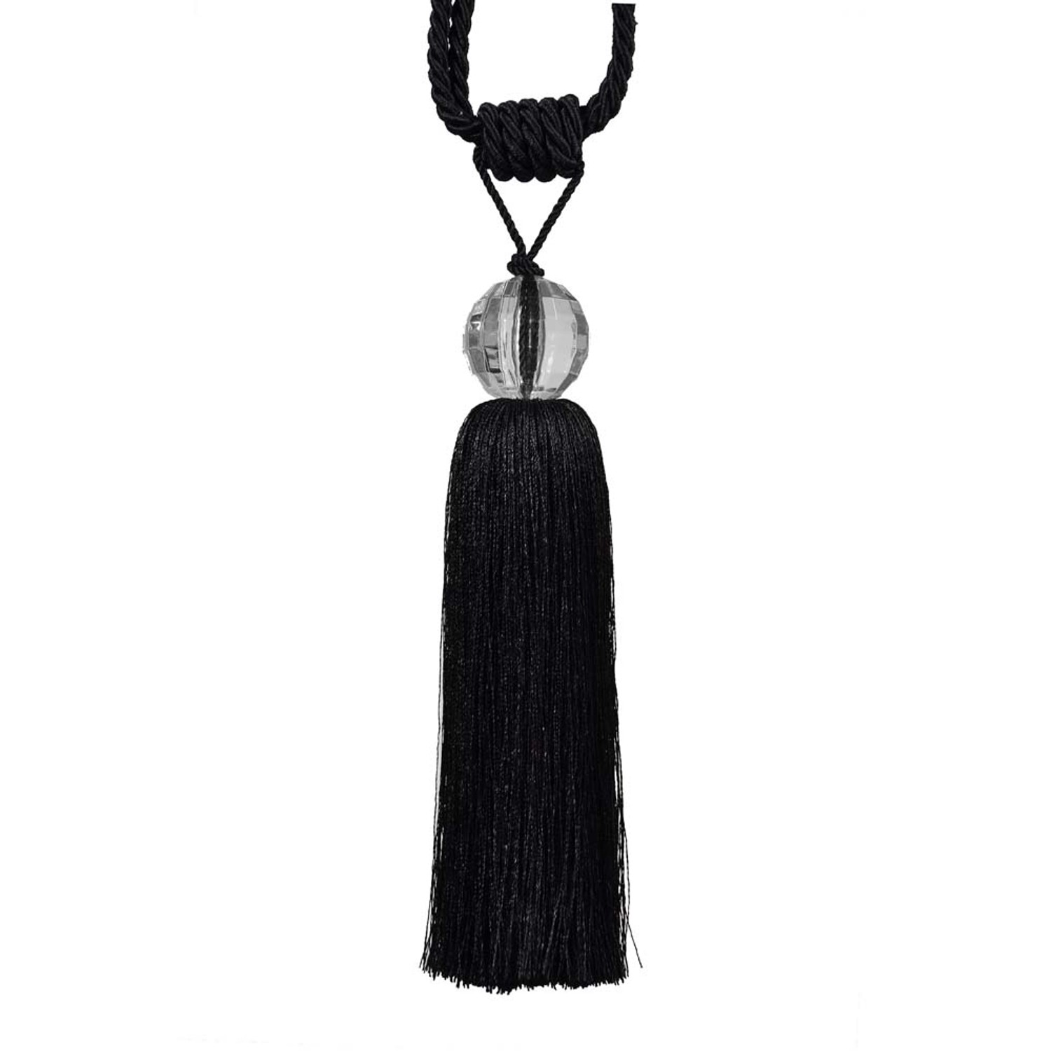 Sznur dekoracyjny chwost czarny 19 cm