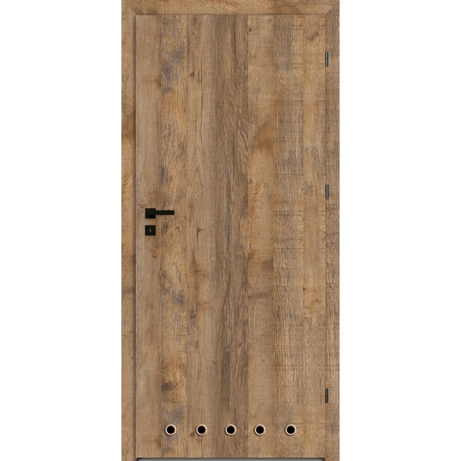 DRE Skrzydło drzwiowe Rico Dąb Rustykalny z tulejami wentylacyjnymi 80P