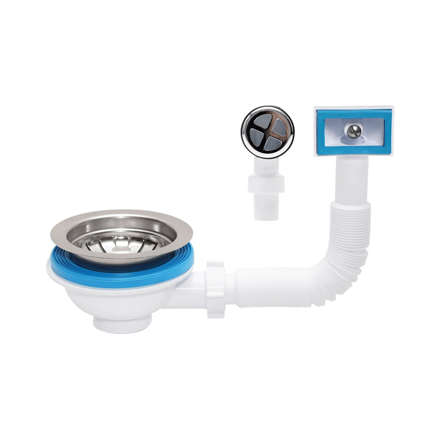 Tycner Spust zlewozmywaka 1 1/2" z przelewem