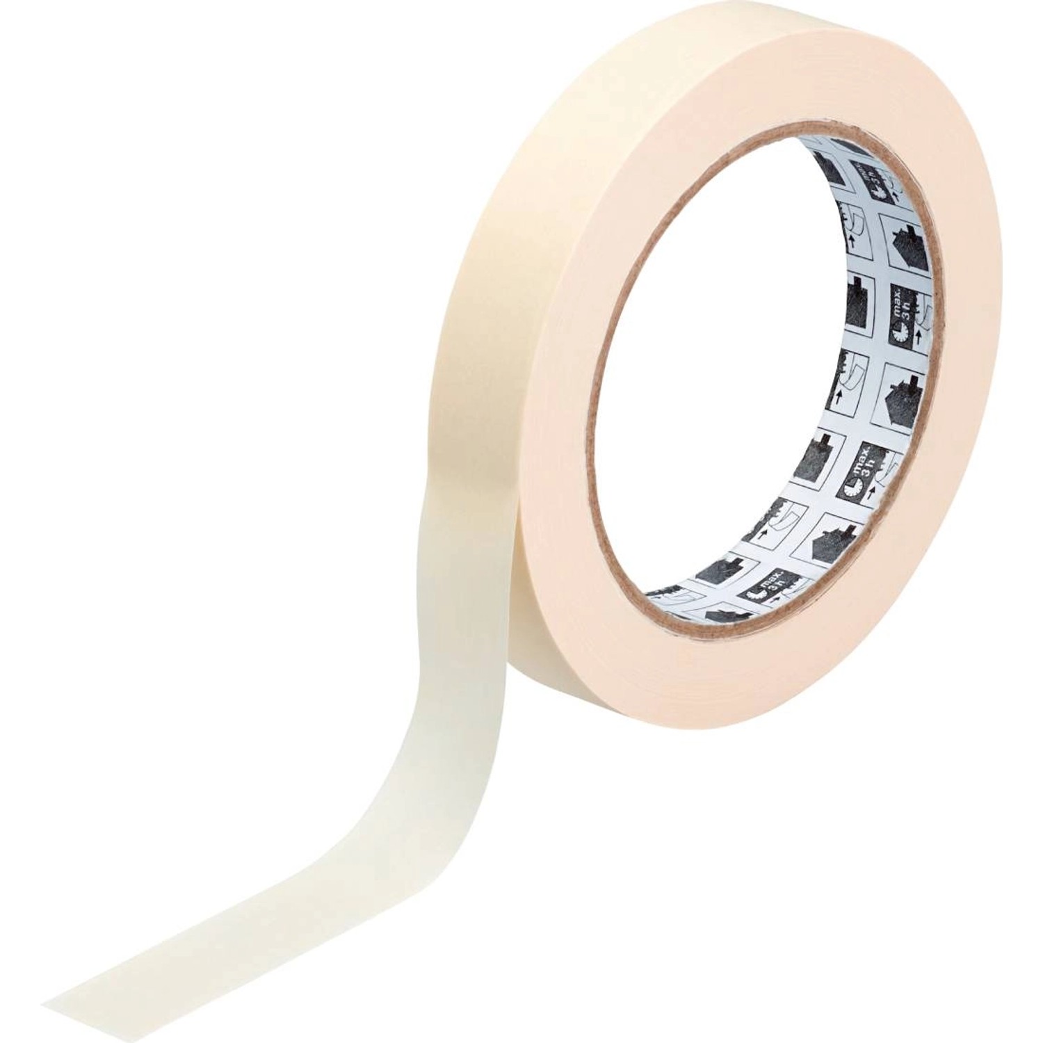 LUX-TOOLS Taśma malarska z płaskiej krepiny 50 m x 19 mm