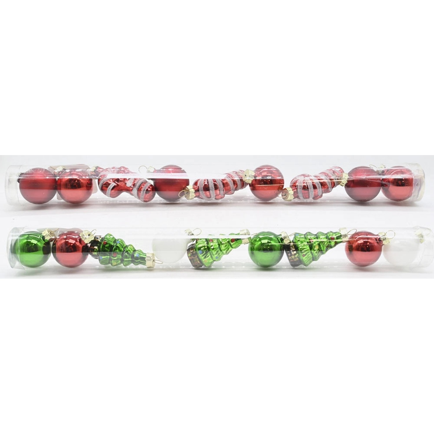 Bombki szklane w tubie 3/3/5 cm, mix - 9 szt.