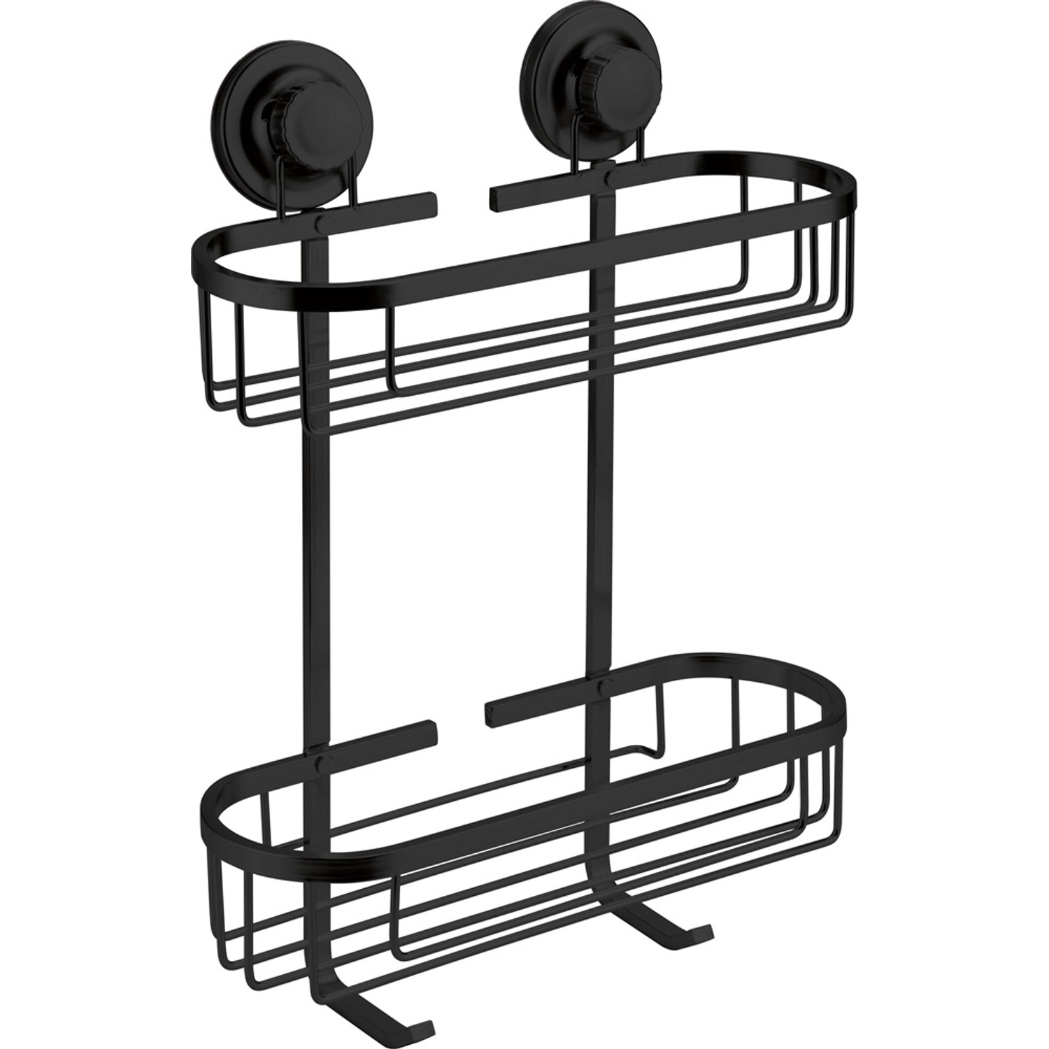BALIV Koszyk łazienkowy DK2-4521 czarny 2 półki